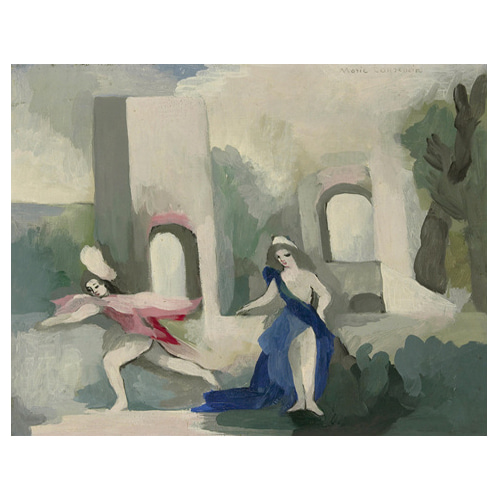 Deux jeunes filles dans un jardin - 마리 로랑생 / 인테리어그림 (수입원목액자)