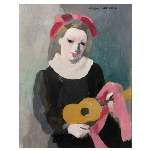 Jeune fille a la guitare - 마리 로랑생 / 인테리어그림 (수입원목액자)