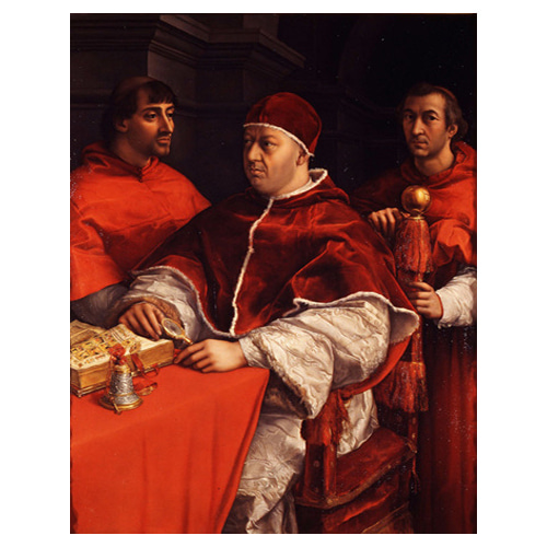 레오 10세의 초상 - 라파엘로 산치오 / 명화그림 (수입원목액자)