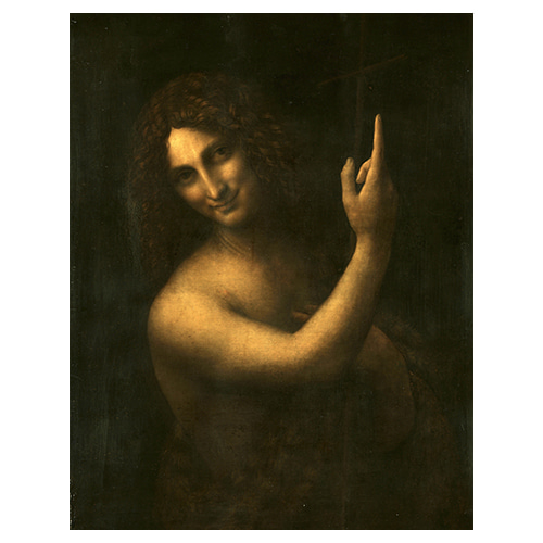 세례 요한 - 레오나르도 다빈치 / 명화그림 (수입원목액자)