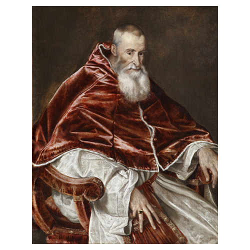 교황 바오로 3세의 초상 - 베첼리오 티치아노 / 명화그림 (수입원목액자)