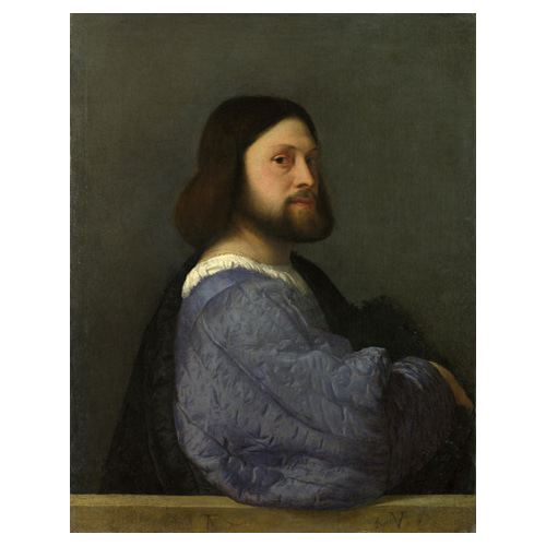 남자의 초상 (아리오스토) - 베첼리오 티치아노 / 명화그림 (수입원목액자)