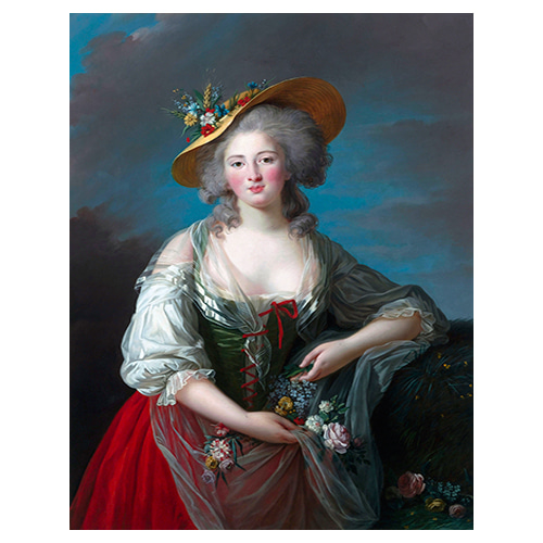 루이 16세의 여동생 엘리자베스 공주 - 비제 르 브룅 / 명화그림 (수입원목액자)
