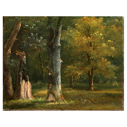 불로뉴의 나무가 있는 풍경 - 아쉴 에트나 미샬롱 / 명화그림 (수입원목액자)