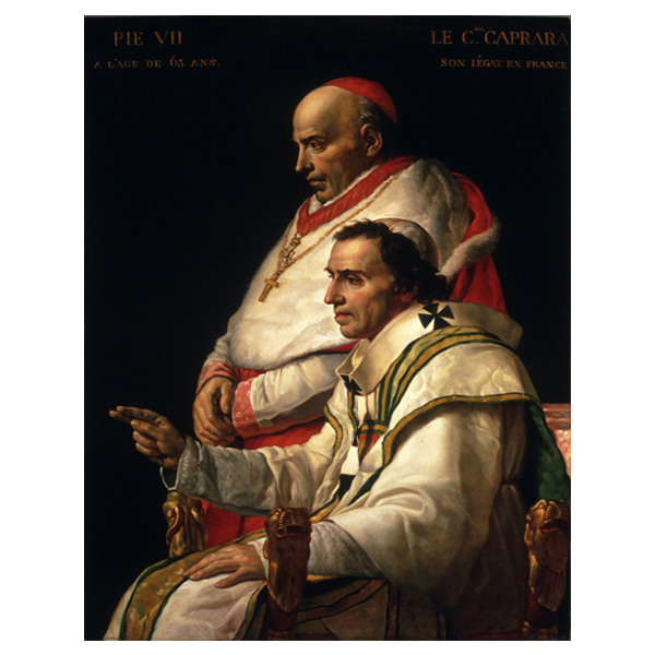 교황 비오 7세와 카프라라 추기경의 초상 - 자크 루이 다비드 / 명화그림 (수입원목액자)