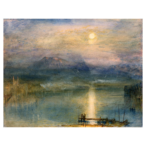 스위스 리기의 루체른 호숫가의 달빛 - 조지프 윌리엄 터너 / 명화그림 (수입원목액자)