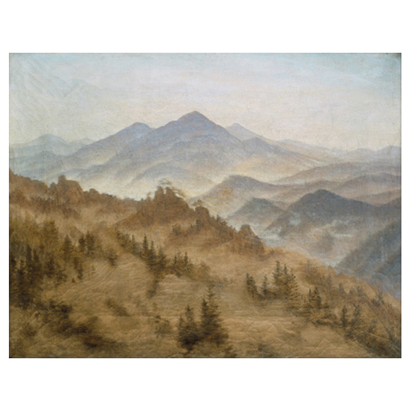 보헤미안 산의 로젠버그 풍경 - 카스파르 프리드리히 / 명화그림 (수입원목액자)