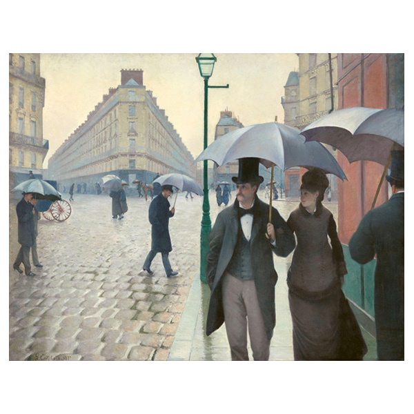 파리의 거리, 비 오는 날 - 구스타브 카유보트 / 명화그림 (수입원목액자)