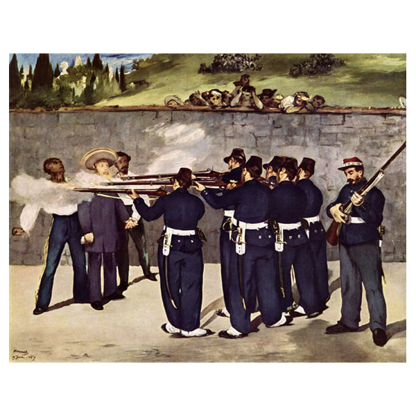 멕시코 황제 막시밀리안의 처형 - 에두아르 마네 / 명화그림 (수입원목액자)