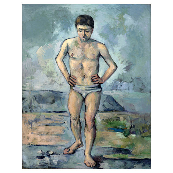 목욕하는 남자 - 폴 세잔 / 명화그림 (수입원목액자)