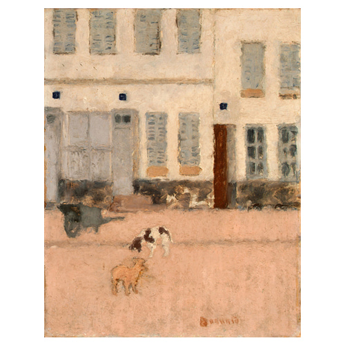 거리의 두마리 강아지 - 피에르 보나르 / 명화그림 (수입원목액자)