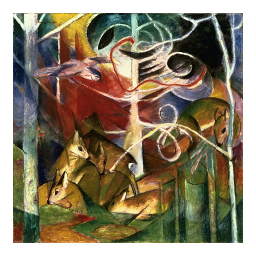 숲속의 사슴 - 프란츠 마르크 / 추상화그림 (인테리어액자)