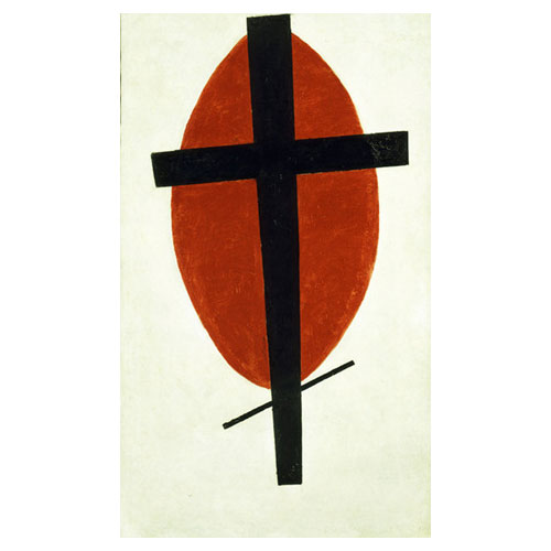 적색 타원에 검은 십자가 - 카지미르 말레비치 / 추상화그림 (인테리어액자)