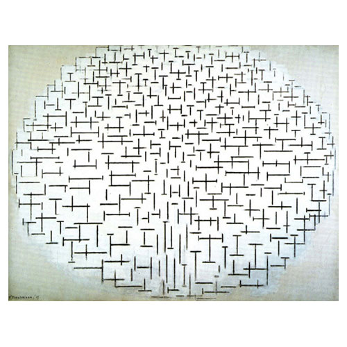 검정과 하양의 구성 10  - 피에트 몬드리안 / 추상화그림 (인테리어액자)