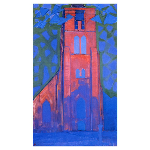 돔뷔르흐의 교회탑 - 피에트 몬드리안 / 추상화그림 (인테리어액자)