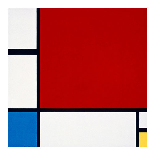 빨강,파랑,노랑의 구성 - 피에트 몬드리안 / 추상화그림 (인테리어액자)