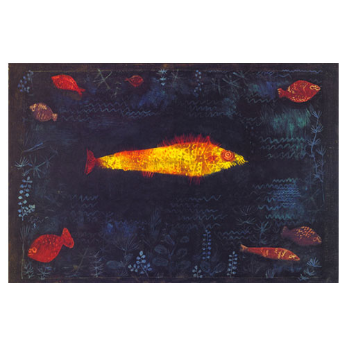 황금 물고기 - 파울 클레 / 추상화그림 (인테리어액자)