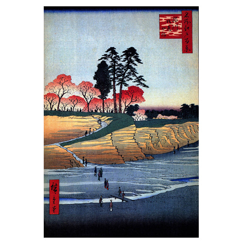 시나가와의 고텐산 - 우타가와 히로시게 / 일본화 (우키요에그림)