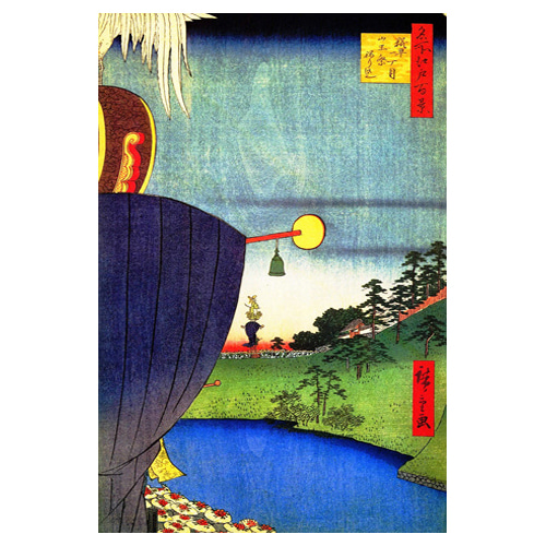 고지마치 잇초메 산오우 축제 - 우타가와 히로시게 / 일본화 (우키요에그림)