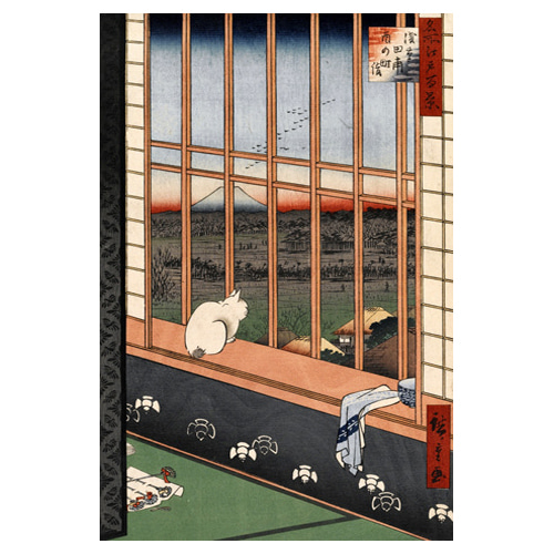 유시마 텐진 성소 - 우타가와 히로시게 / 일본화 (우키요에그림)