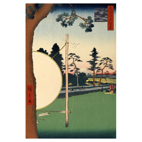 타카다의 승마장 - 우타가와 히로시게 / 일본화 (우키요에그림)