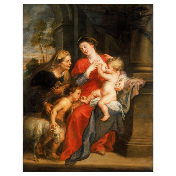 마리아와 아이 그리고 엘리자베스와 요한 - 피터 파울 루벤스 / 성화그림 (수입원목액자)