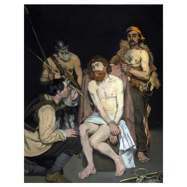 군인에게 조롱받는 그리스도 - 에두아르 마네 / 성화그림 (수입원목액자)