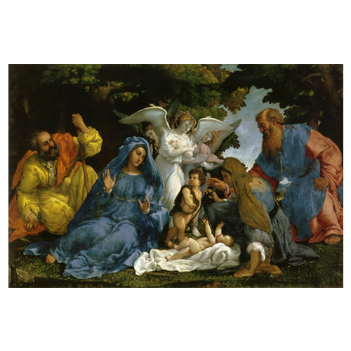 천사와 거룩한  성가족 - 바로아트 / 성화그림 (수입원목액자)