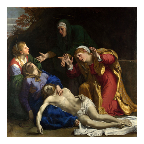 그리스도의 죽음에 대한 애도 (세 명의 마리아) - 안니발레 카라치 / 성화그림 (수입원목액자)